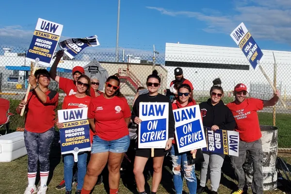 UAW Stellantis Members on Strike