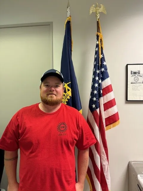 Picture of local 2256 first vice president Zach Goodrich